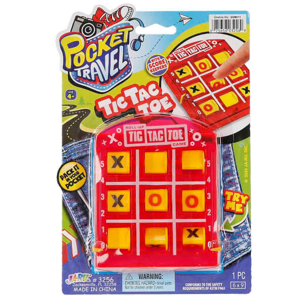 Pocket Travel Tic Tac Toe Oyunu - Kırmızı