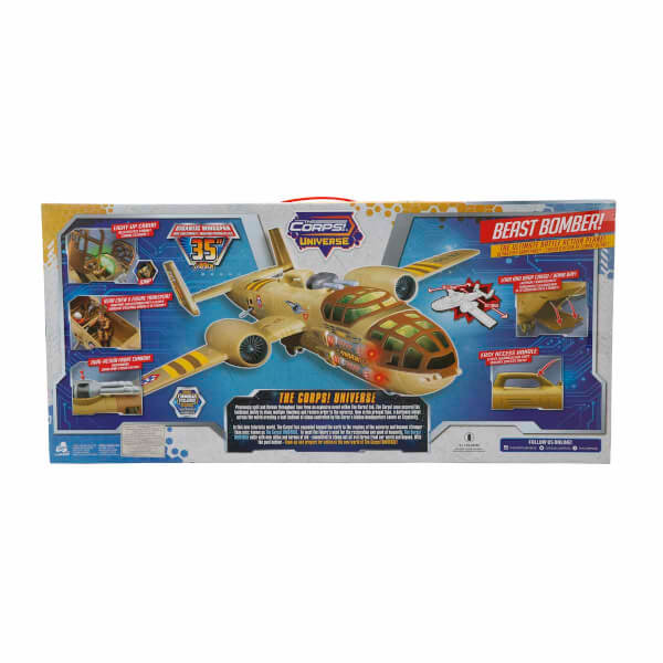 Sesli ve Işıklı The Corps Universe Beast Bomber Askeri Uçak 