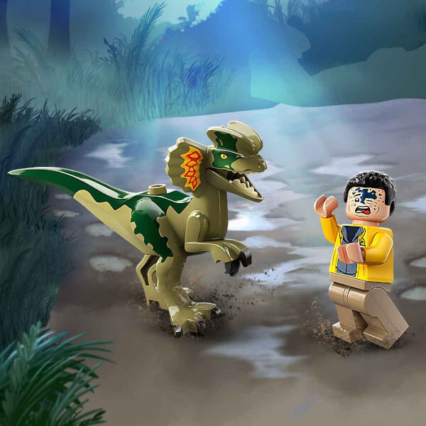 LEGO® Jurassic Park Dilophosaurus Pususu 76958 - 6 Yaş ve Üzeri Çocuklar için Yaratıcı Oyuncak Dinozor Yapım Seti (211 Parça)