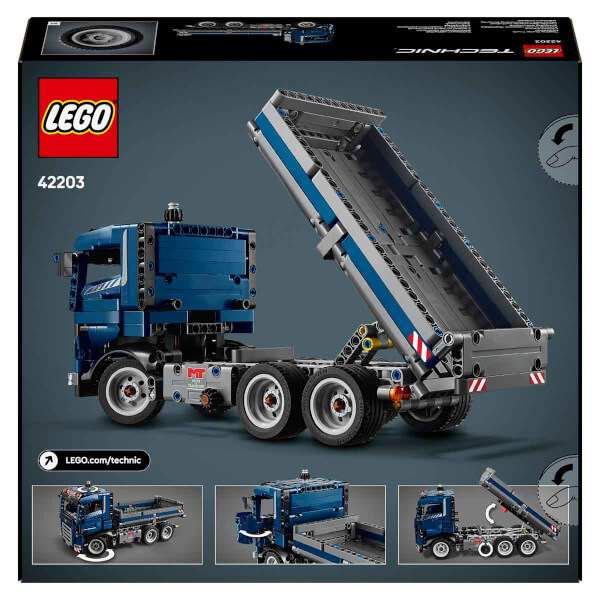 LEGO Technic Damperli Kamyon 42203 - 9 Yaş ve Üzeri İnşaat Seven Çocuklar için Yaratıcı Oyuncak Yapım Seti (462 Parça)