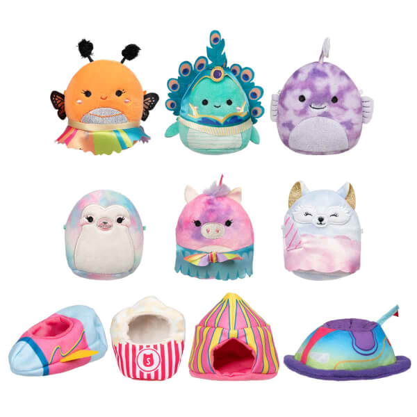 Squishmallows Micromallows 6 Peluş 4 Aksesuar 4 Giysi Seti 6 cm 