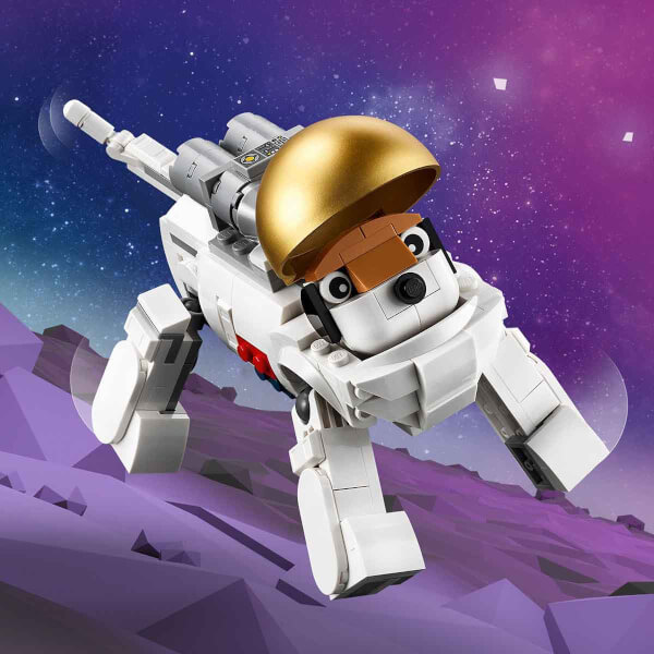 LEGO® Creator Uzay Astronotu 31152 - 9 Yaş ve Üzeri Çocuklar için Köpek ve Jet Model Seçenekleri İçeren 3'ü 1 Arada Yaratıcı Oyuncak Yapım Seti (647 Parça)