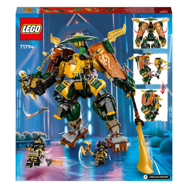  LEGO NINJAGO Lloyd ve Arin'in Ninja Ekibi Robotları 71794 - 9 Yaş ve Üzeri Çocuklar için 2 Savaş Robotu İçeren Yaratıcı Oyuncak Yapım Seti (764 Parça)