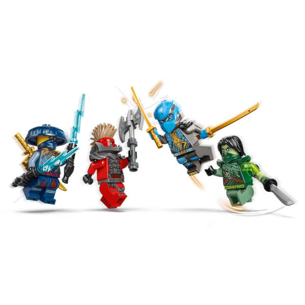 LEGO NINJAGO Ejderinsan Fırtına Köyü 71841 - 7 Yaş ve Üzeri Çocuklar için Savaş Arenası, 6 Ninja Minifigürü ve Topaç İçeren Yaratıcı Oyuncak Yapım Seti (305 Parça)