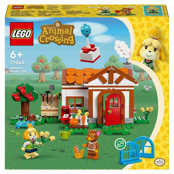 LEGO Animal Crossing Isabelle Ev Ziyaretinde 77049 - 6 Yaş ve Üzeri Çocuklar için İnşa Edilebilen Yaratıcı Oyuncak Yapım Seti (389 Parça)