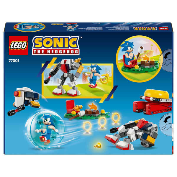 LEGO Sonic the Hedgehog: Sonic’in Kamp Ateşi Çarpışması 77001 - 7 Yaş ve Üzeri Çocuklar için Koleksiyonluk Yaratıcı Oyuncak Yapım Seti (177 Parça)