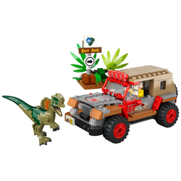 LEGO® Jurassic Park Dilophosaurus Pususu 76958 - 6 Yaş ve Üzeri Çocuklar için Yaratıcı Oyuncak Dinozor Yapım Seti (211 Parça)