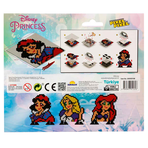 3in1 Disney Princess Pixel Pixel Boncuk Aktivite ve Oyuncak Seti