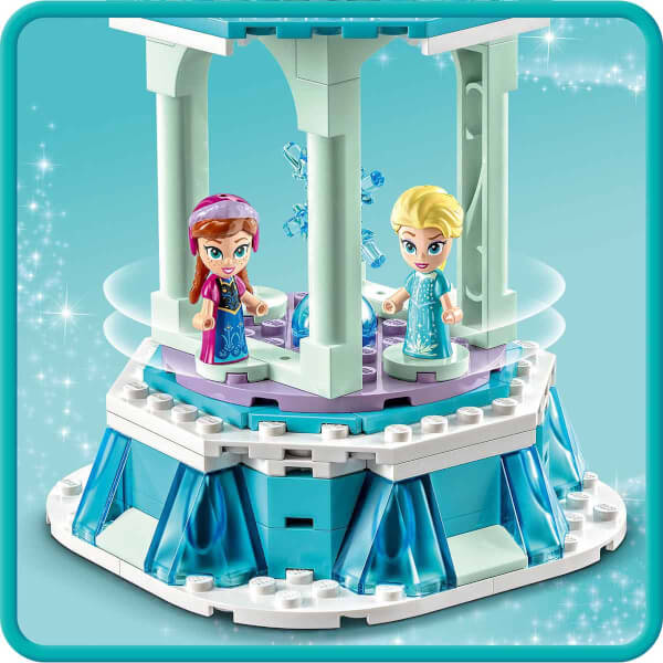 LEGO® ǀ Disney Anna ve Elsa'nın Sihirli Atlıkarıncası 43218 - 6 Yaş ve Üzeri Çocuklar için Buzdan Ev ve 4 Minifigür İçeren Yaratıcı Oyuncak Yapım Seti (175 Parça)