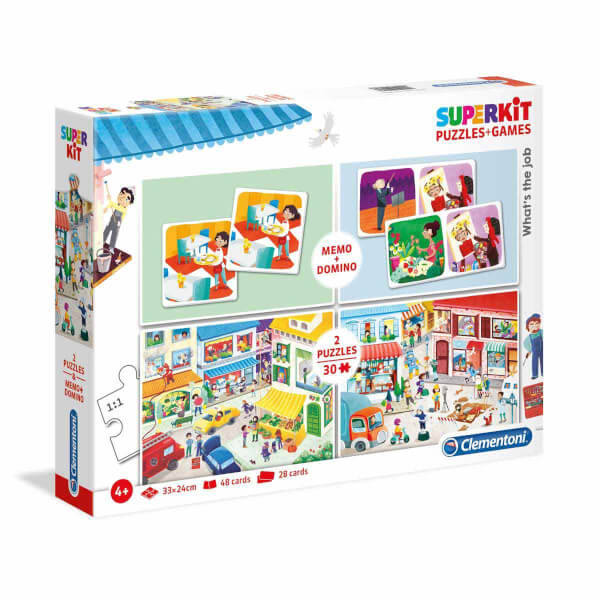 2 x 30 Parça Puzzle Ve Hafıza Eşleştirme Oyunu : What's The Job