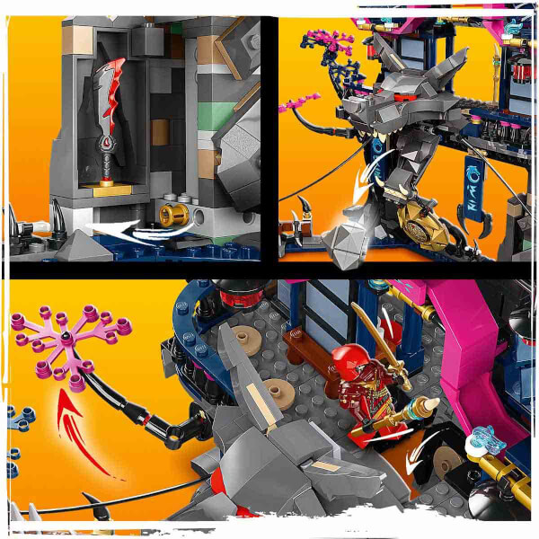 LEGO NINJAGO Kurt Maskesi Gölge Dövüş Okulu 71813 - 9 Yaş ve Üzeri Çocuklar için 8 Ninja Minifigürü İçeren Yaratıcı Oyuncak Yapım Seti (1190 Parça)