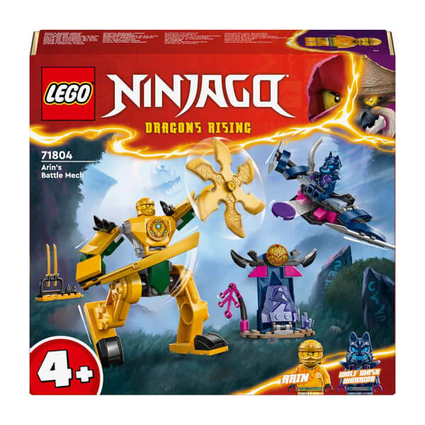 LEGO® NINJAGO® Arin'in Savaş Robotu 71804 - 4 Yaş ve Üzeri Çocuklar için Arin Minifigürü İçeren Yaratıcı Oyuncak Yapım Seti 71804 (104 Parça)