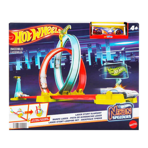 Hot Wheels Neon Yarışlar Çifte Çemberde Yarış Seti HPC05