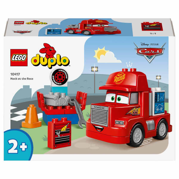 LEGO DUPLO Disney ve Pixar Arabalar Mack Yarışta 10417 - 2 Yaş ve Üzeri Çocuklar için Eğitici Oyuncak Yapım Seti (14 Parça)