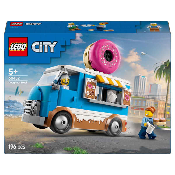 LEGO City Donut Kamyonu 60452 - 5 Yaş ve Üzeri Çocuklar için Yaratıcı Oyuncak Yapım Seti (196 Parça)