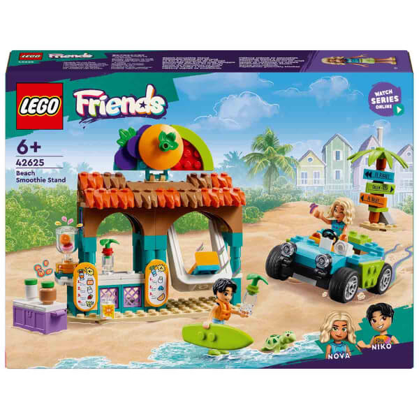 LEGO Friends Meyveli İçecek Plaj Standı 42625 - 6 Yaş ve Üzeri Çocuklar için Kaplumbağa Figürü İçeren Yaratıcı Oyuncak Yapım Seti (213 Parça)