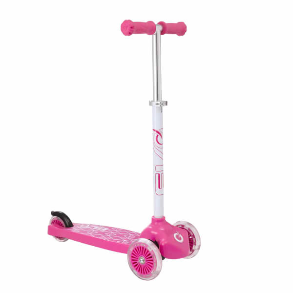 Evo Işıklı 3 Tekerlekli Pembe Scooter