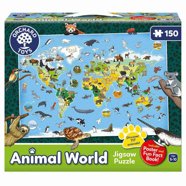 150 Parça Puzzle: Hayvanların Dünyası