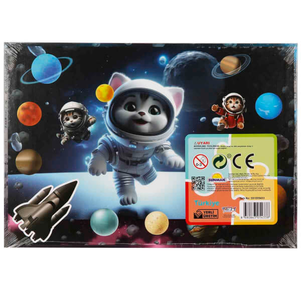 35 Parça Puzzle: Astronot Kediler