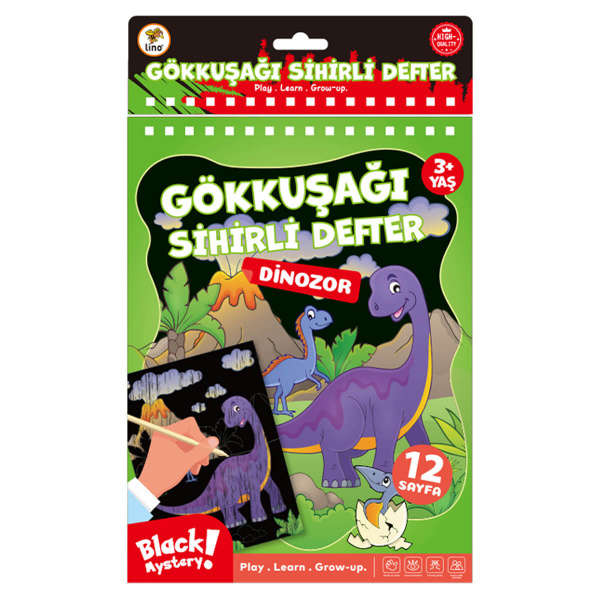 Lino Gökkuşağı Sihirli Defter Dinozor