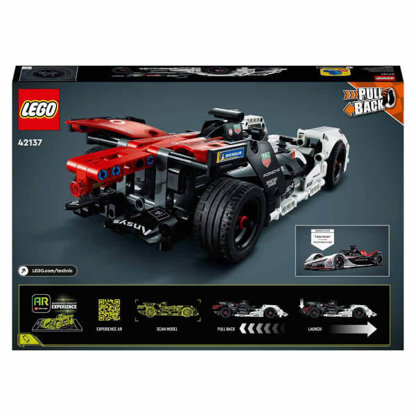 LEGO® Technic Formula E® Porsche 99X Electric 42137 - 9 Yaş ve Üzeri için Çek-Bırak Yarış Arabası Modeli Oyuncak Yapım Seti (422 Parça)