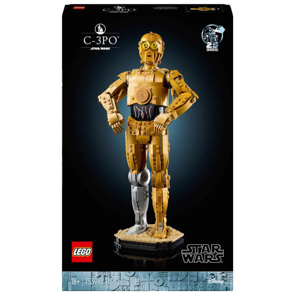 LEGO Star Wars C-3PO 75398 - Yetişkinler için İnşa Edilebilen Koleksiyonluk ve Nostaljik Droid Figürü Yapım Seti (1138 Parça)