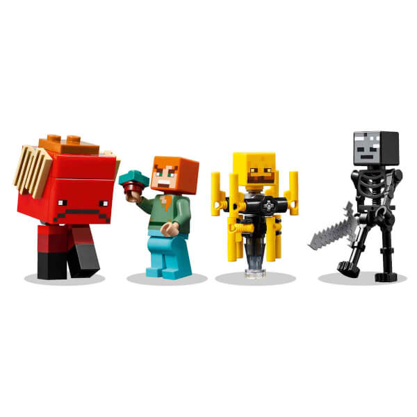 LEGO Minecraft Nether Lav Savaşı 21266 - 6 Yaş ve Üzeri Macera Oyunları Seven Çocuklar için Yaratıcı Oyuncak Yapım Seti (99 Parça)