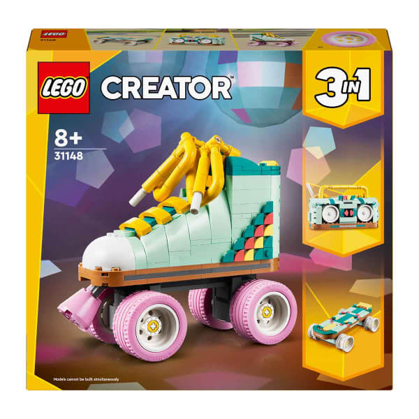 LEGO® Creator Retro Paten 31148 - 8 Yaş ve Üzeri Çocuklar için Mini Kaykay ve Kasetçalar Model Seçenekleri İçeren 3'ü 1 Arada Yaratıcı Oyuncak Yapım Seti (342 Parça)