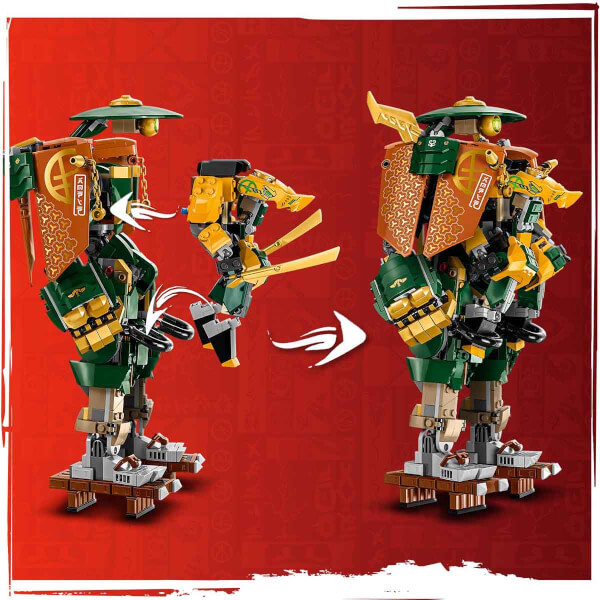  LEGO NINJAGO Lloyd ve Arin'in Ninja Ekibi Robotları 71794 - 9 Yaş ve Üzeri Çocuklar için 2 Savaş Robotu İçeren Yaratıcı Oyuncak Yapım Seti (764 Parça)