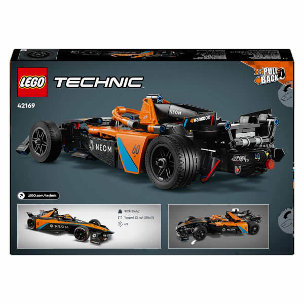 LEGO Technic NEOM McLaren Formula E Yarış Arabası 42169 - 9 Yaş ve Üzeri Çocuklar için Koleksiyonluk Yaratıcı Yarış Arabası Model Yapım Seti (452 Parça)Technic NEOM McLaren Formula E Yarış Arabası 42169 