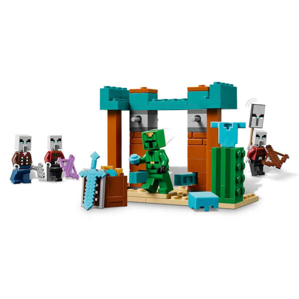 LEGO Minecraft Serseri Köylü Çöl Devriyesi 21267 - 7 Yaş ve Üzeri Macera Oyunları Seven Çocuklar için Minecraft Karakolu Yaratıcı Oyuncak Yapım Seti (105 Parça)