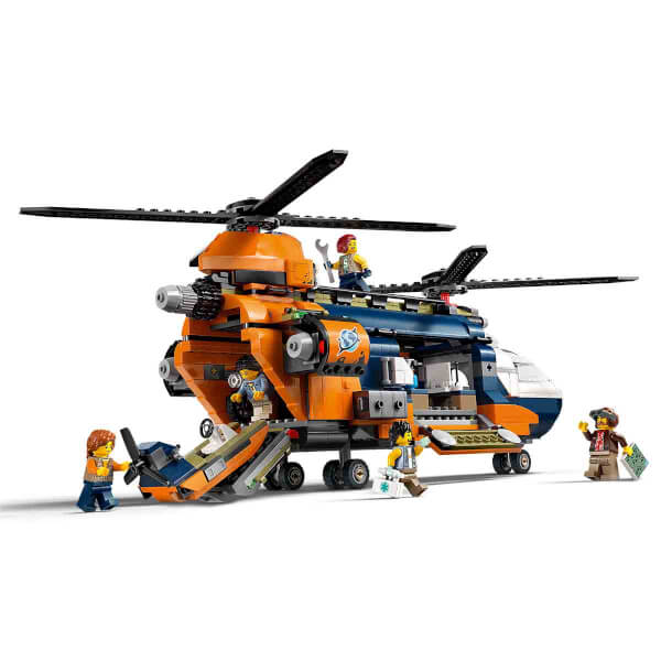 LEGO City Orman Kaşifinin Helikopteri Kamp Yerinde 60437 - 8 Yaş ve Üzeri Çocuklar için Yaratıcı Oyuncak Yapım Seti (881 Parça)