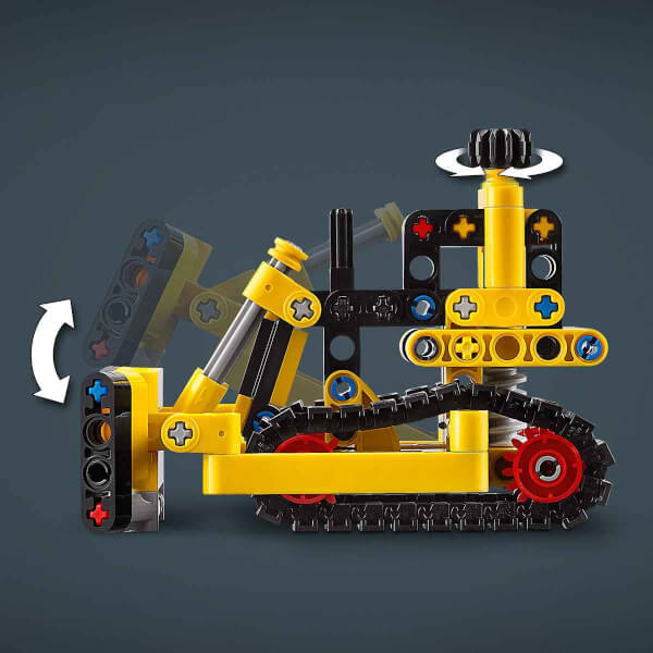 LEGO® Technic Ağır İş Buldozeri 42163 - 7 Yaş ve Üzeri Çocuklar için İnşaat Aracı İçerek Koleksiyonluk Yaratıcı Oyuncak Model Yapım Seti (195 Parça)