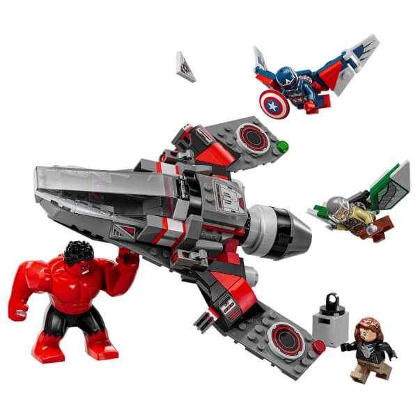 LEGO Marvel Kaptan Amerika ile Red Hulk Savaşı 76292 - 7 Yaş ve Üzeri Süper Kahraman Seven Çocuklar için İnşa Edilebilen Süper Kahraman Jeti İçeren Yaratıcı Oyuncak Yapım Seti (223 Parça)