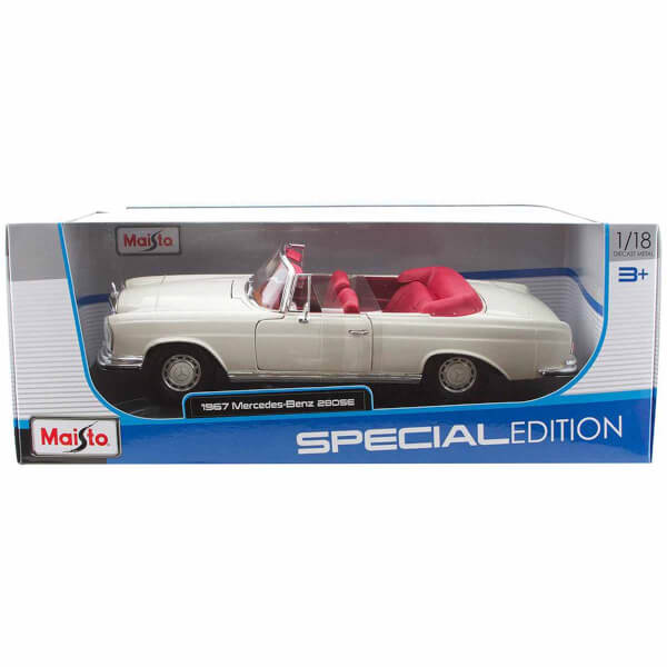 1:18 1967 Mercedes-Benz 280SE Special Edition Die Cast Araba