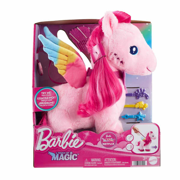 Barbie Yürüyen ve Kanat Çırpan Peluş Pegasus HPJ50