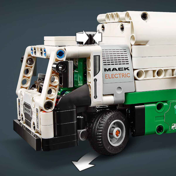 LEGO® Technic Mack® LR Elektrikli Çöp Kamyonu 42167 - 8 Yaş ve Üzeri Çocuklar için Geri Dönüşüm Temalı Koleksiyonluk Yaratıcı Oyuncak Model Yapım Seti (503 Parça)