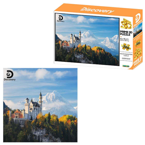 Prime 3D 300 Parça 3D Puzzle: Discovery Neuschwanstein Kalesi 