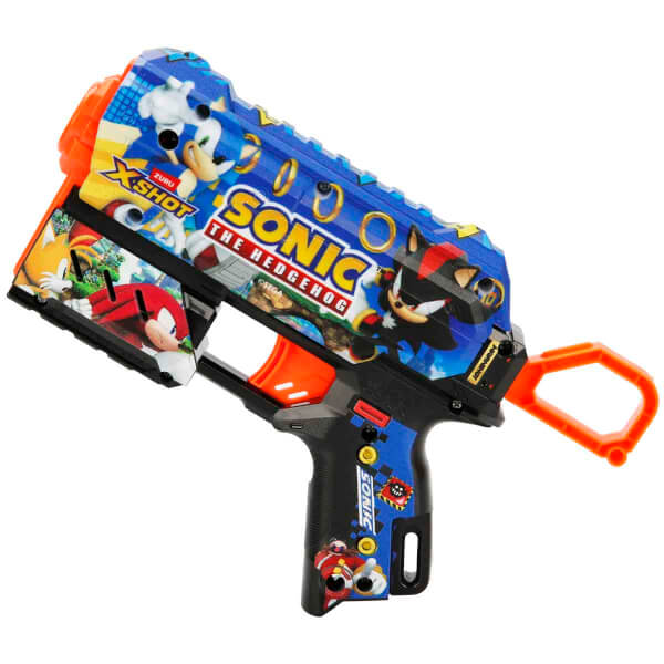 X-Shot Skins Flux Sonic The Hedgehog 8 Mermili Sünger Dart Atan Silah 21 cm