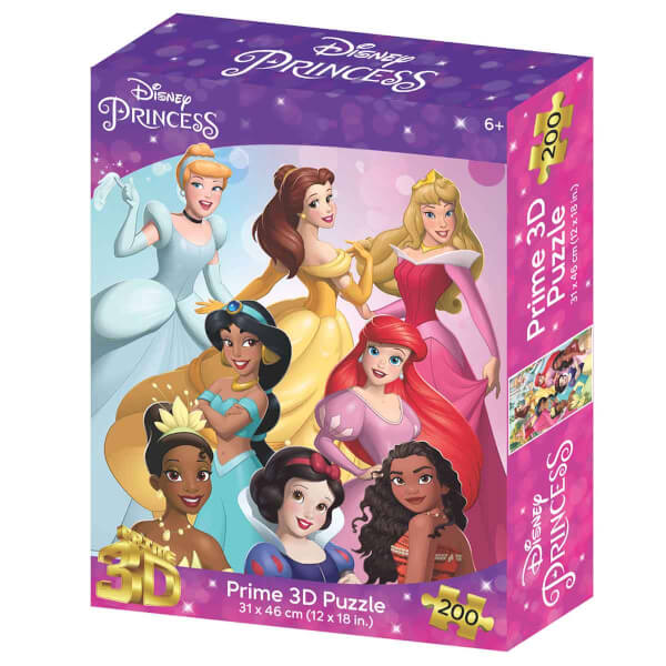 Prime 3D 200 Parça 3D Puzzle: Disney Prensesler