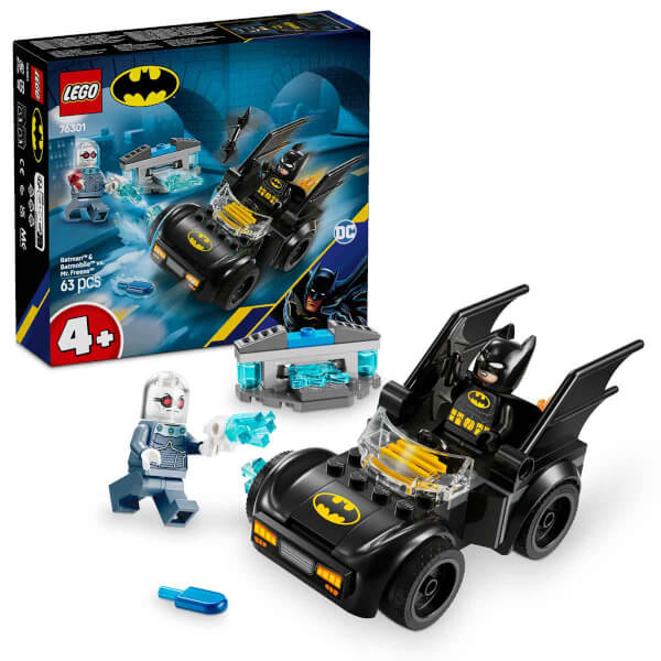 LEGO DC Batman: Batman ve Batmobile, Mr. Freeze’e Karşı 76301 - 4 Yaş ve Üzeri Süper Kahraman Seven Çocuklar için Yaratıcı Oyuncak Yapım Seti (63 Parça)