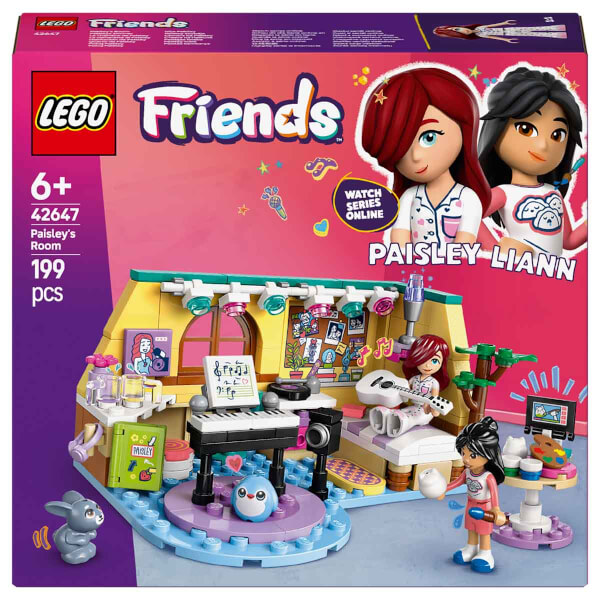 LEGO Friends Paisley’nin Odası 42647 - 6 Yaş ve Üzeri Çocuklar için Mini Bebek İçeren Yaratıcı Oyuncak Yapım Seti (199 Parça)
