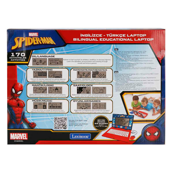 Marvel Spiderman İngilizce Türkçe Laptop