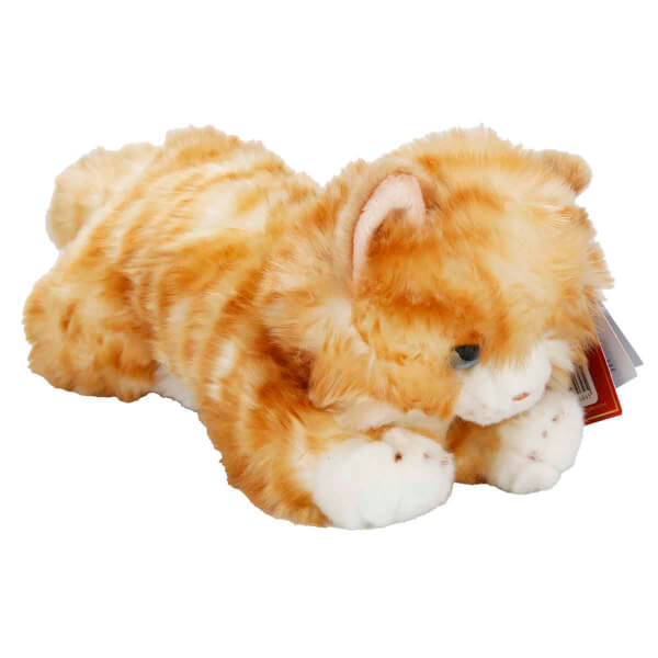 Yatan Sarı Kedi Peluş 25 cm