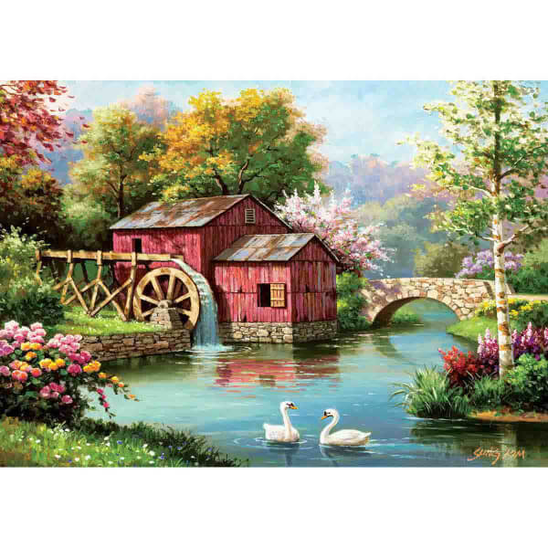 1000 Parça Puzzle: Eski Kırmızı Değirmen