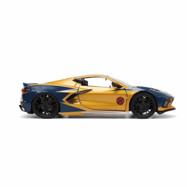 1:32 2020 Chevrolet Corvette Stingray Model Araba ve Wolverine Figür 