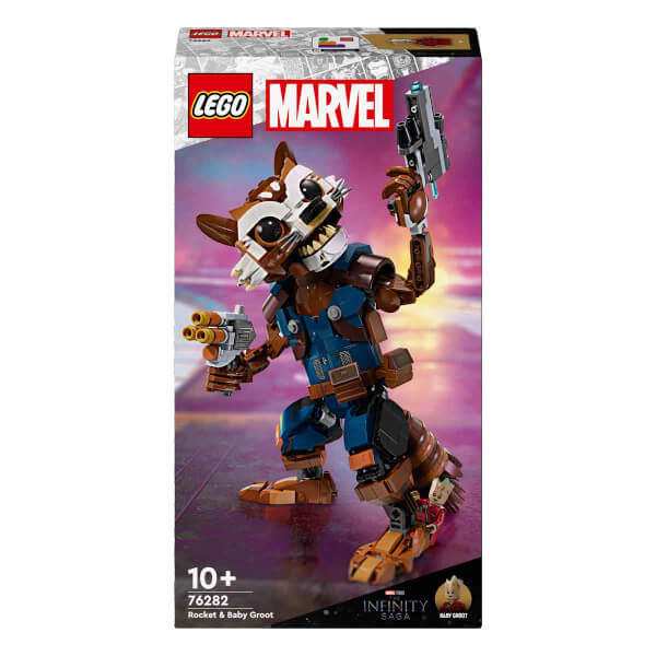 LEGO® Marvel Rocket ve Bebek Groot 76282 – 10 Yaş ve Üzeri Süper Kahraman Yedi Çocuk İçin İnşa Edilebilir Yaratıcı Oyuncak Yapım Seti (566 Parça)