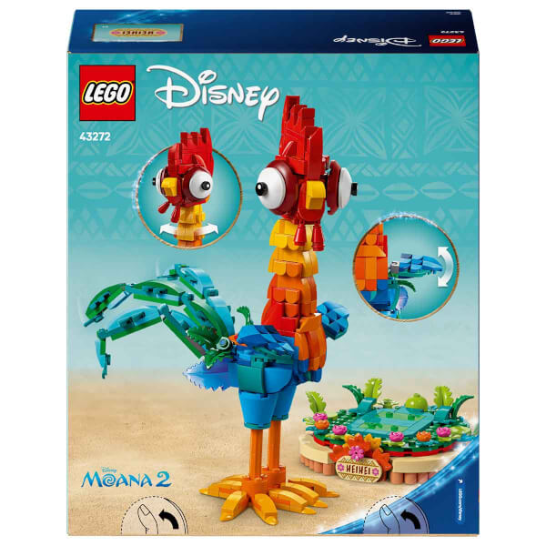 LEGO Disney Moana 2 Heihei 43272 - 9 Yaş ve Üzeri Çocuklar için İnşa Edilebilen Hayvan Modeli Yapım Seti (566 Parça)