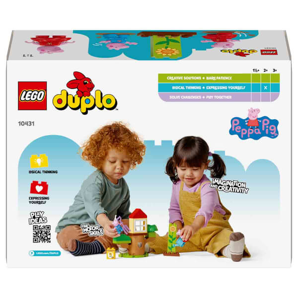 LEGO DUPLO Peppa Pig Bahçe ve Ağaç Ev 10431 - 2 Yaş ve Üzeri Çocuklar için Peppa Pig Minifigürü İçeren Eğitici Oyuncak Yapım Seti (20 Parça)