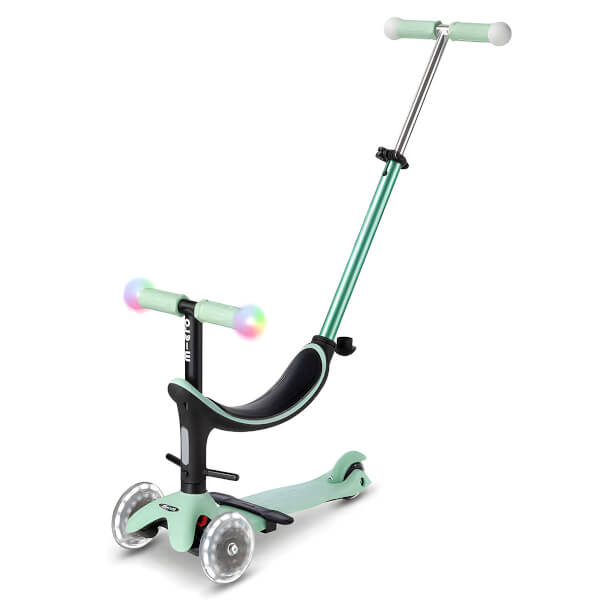 4in1 Micro Mini2Grow Deluxe Magic 3 Tekerlekli Işıklı Yeşil Scooter